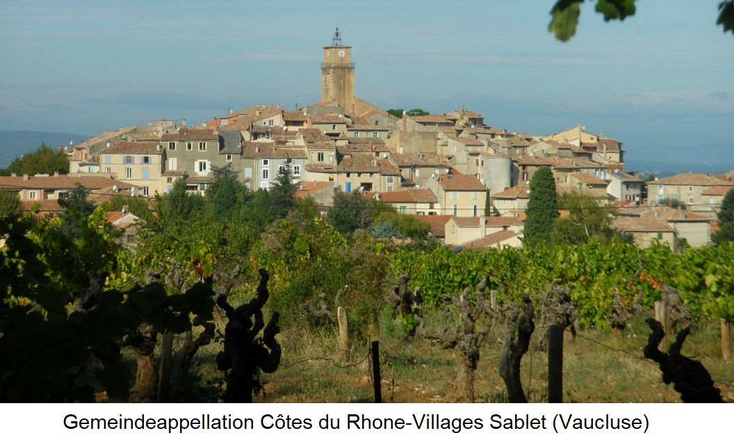 Gemeindeappellation Côtes du Rhône-Villages Sablet